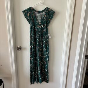 Old Navy Teal Floral Maxi Dress